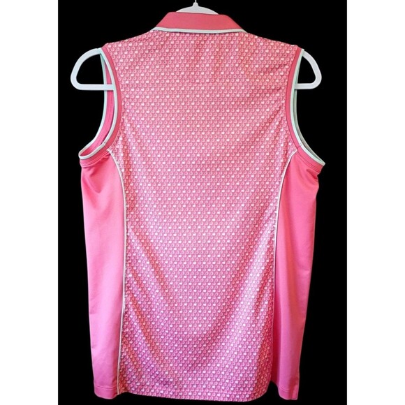 Masters Magnolia Lane Tech Sleeveless Polo Shirt Size Medium UPF 50 Golf Preppy - Picture 2 of 3